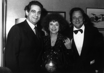 Con Plácido Domingo y Riz Ortolani.