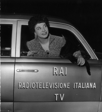 Ospite di un programma RAI, 1956